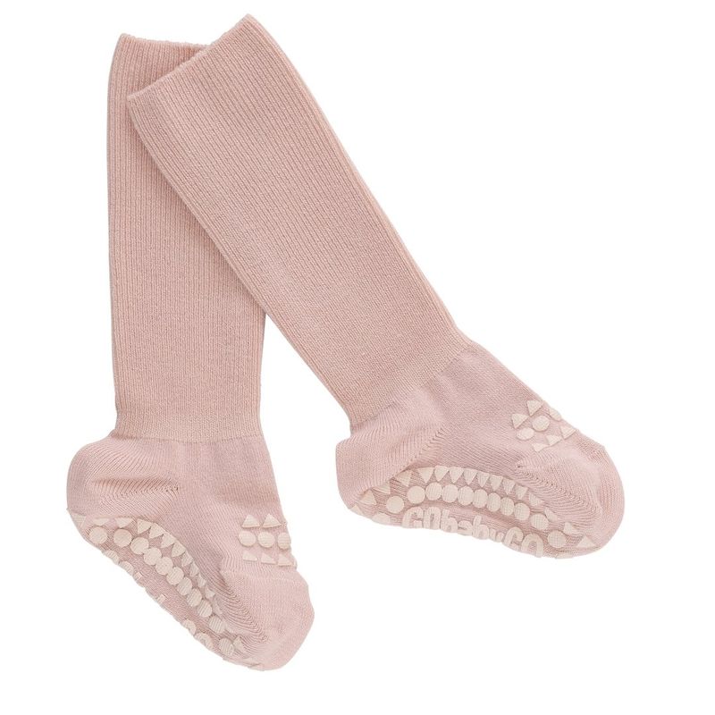 Go Baby Go - Antiskli krabbesokker i bambus Soft Pink