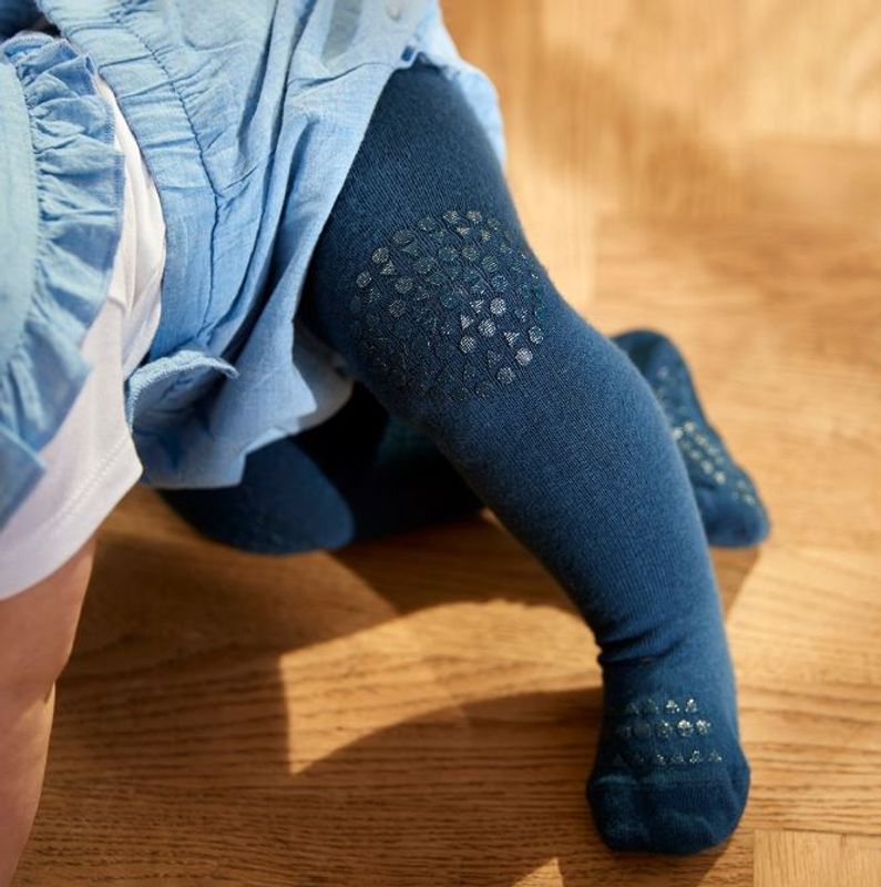 GoBabyGo - Krabbestrømpebukse i bomull Navy Blue