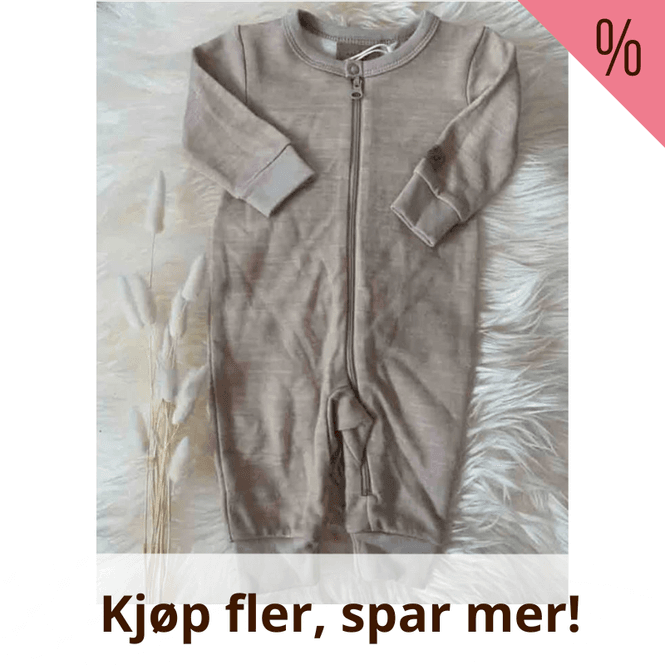 Hovedbilde Need It - Pysjamas/Heldrakt i ull/bambus m/glidel