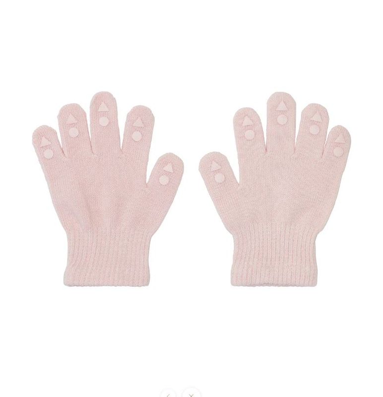 Antiskli Fingervanter i bomull Soft Pink