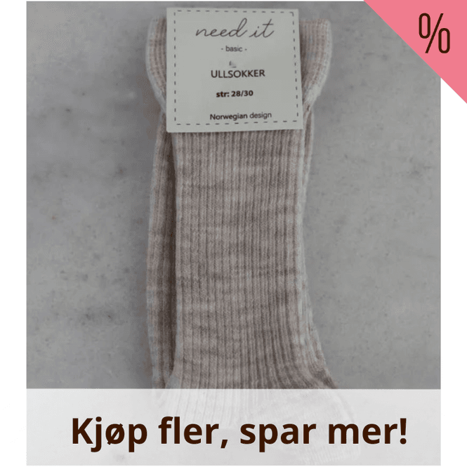 Hovedbilde Need it <3 Sokker i merinoull Sand