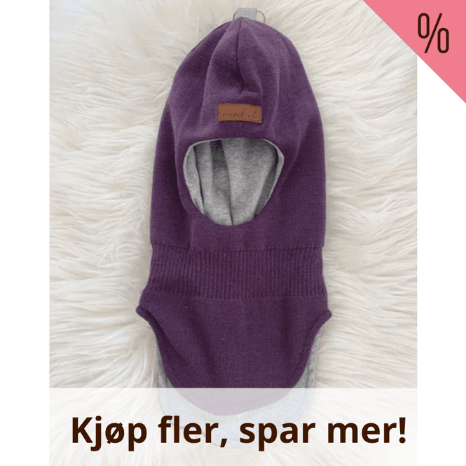 Hovedbilde Need it - Balaclava i ull/bomull m. vindstopper P